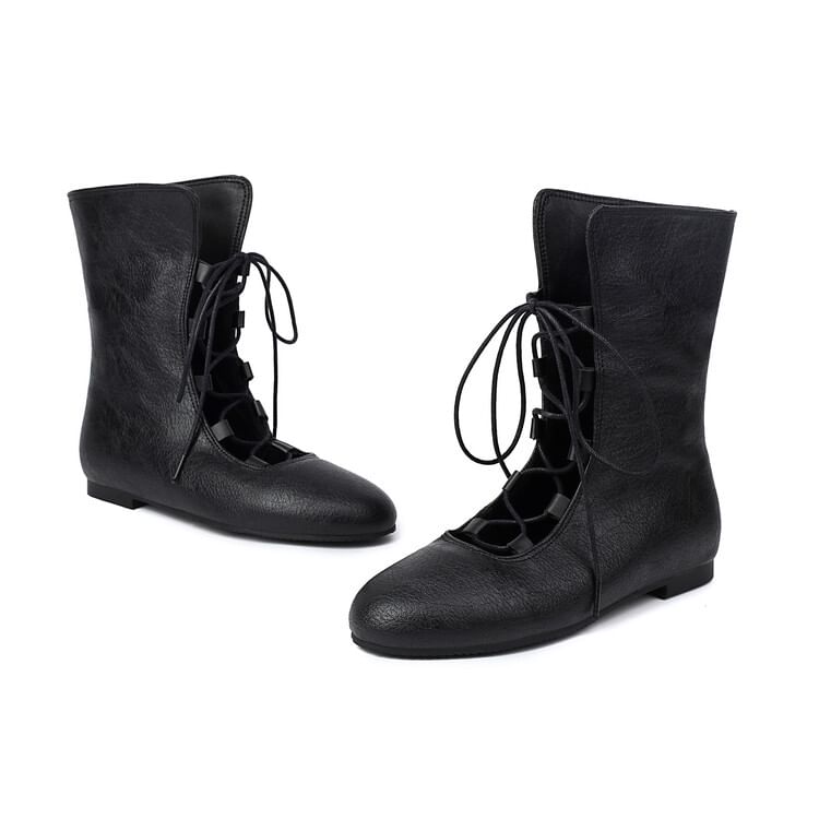 Short Boots Lace-Up