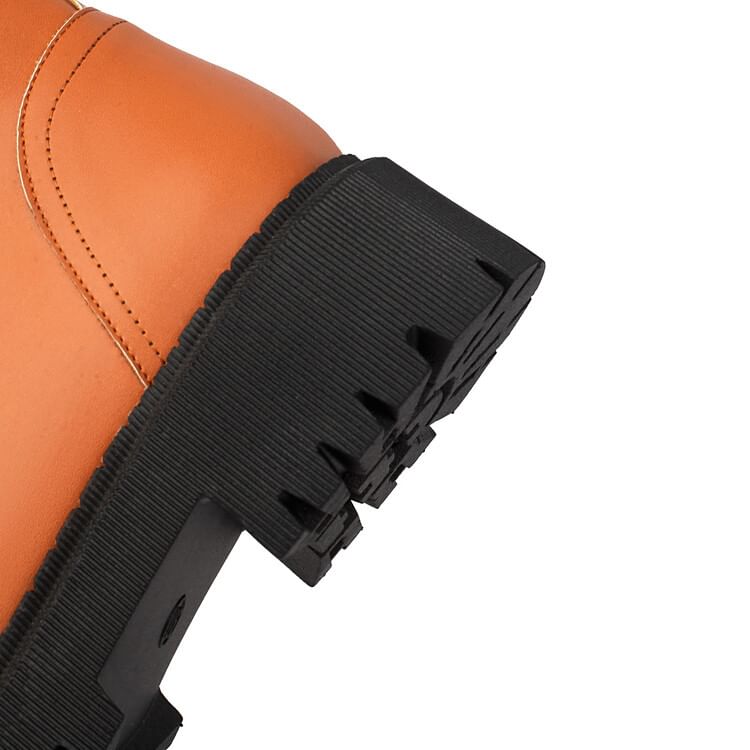 Faux Boots Short Leather Platform