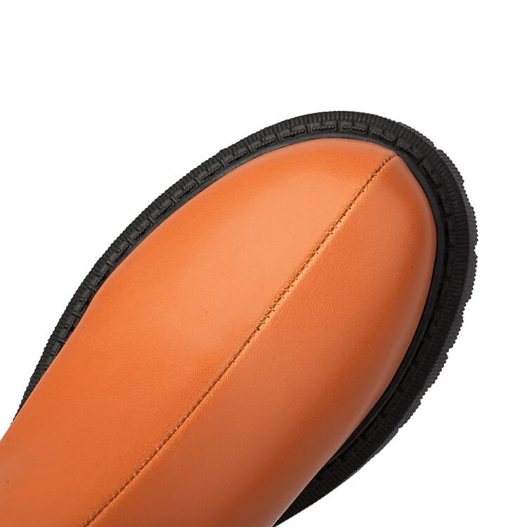 Faux Boots Short Leather Platform