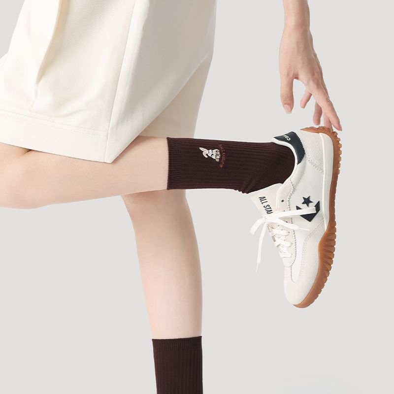 Embroidered Short Socks