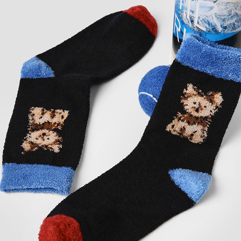 Dog Print Knit Socks