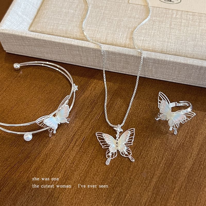 Butterfly Open Bangle / Ring / Necklace