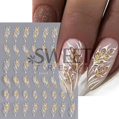 Wheat Nail Art Stickers (Various Designs)