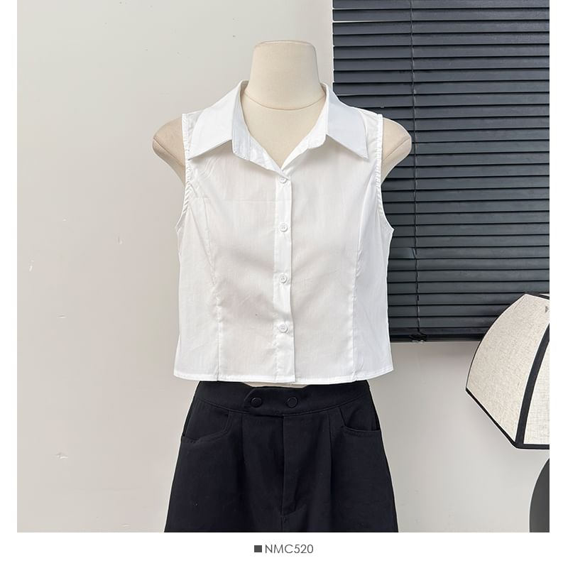 Set: Square-Neck Tweed Jacket + Sleeveless Crop Shirt