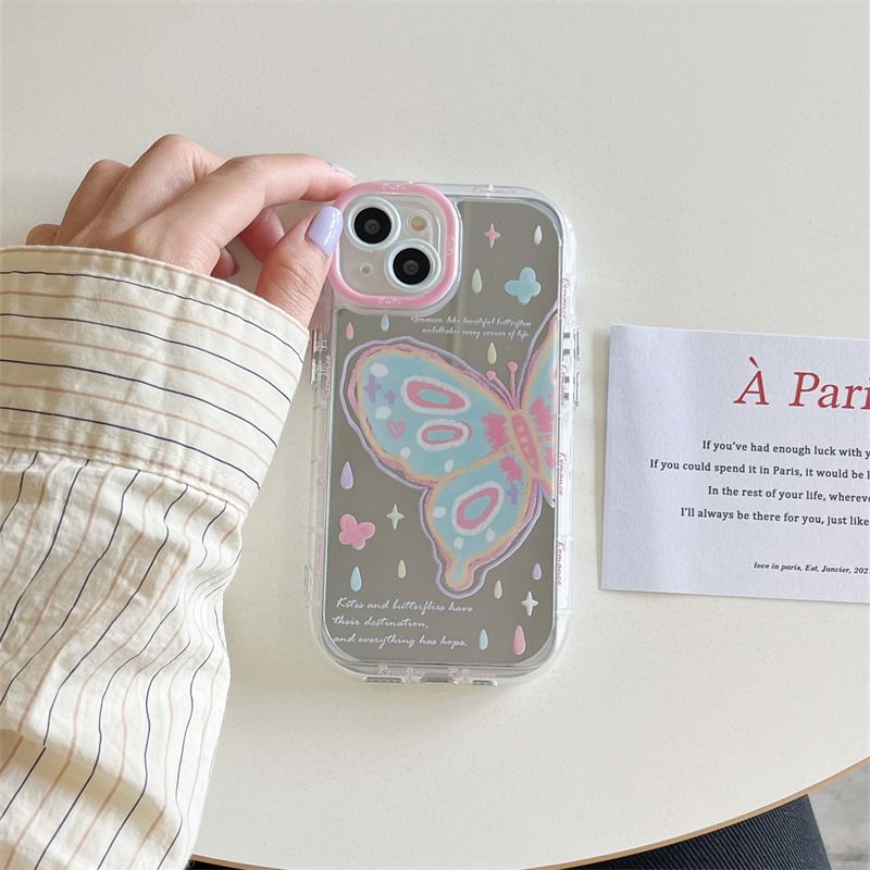 Phone Case Butterfly Mirrored Print