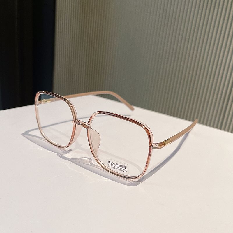 Square Blocking Light Blue Eyeglasses