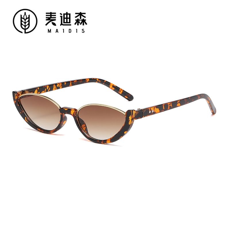 Oval Small Sunglasses Semi-Rimless