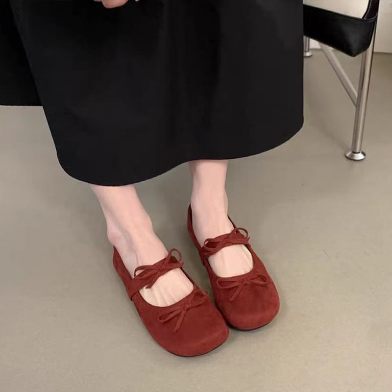 Accent Flats Jane Bow Mary Plain