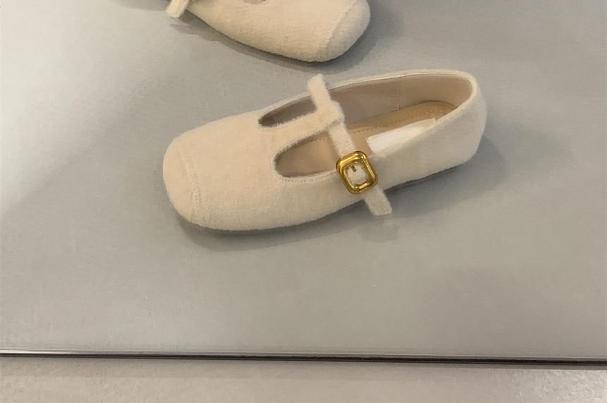 T-Strap Flats Plain