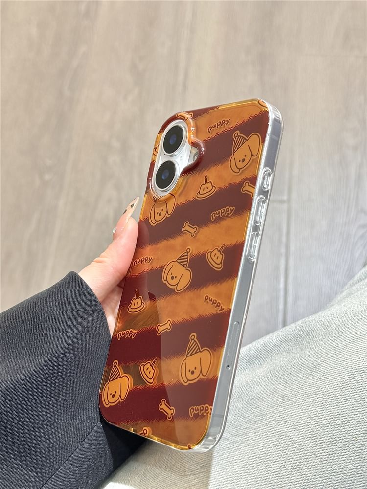 Dog Striped Strap Case Phone