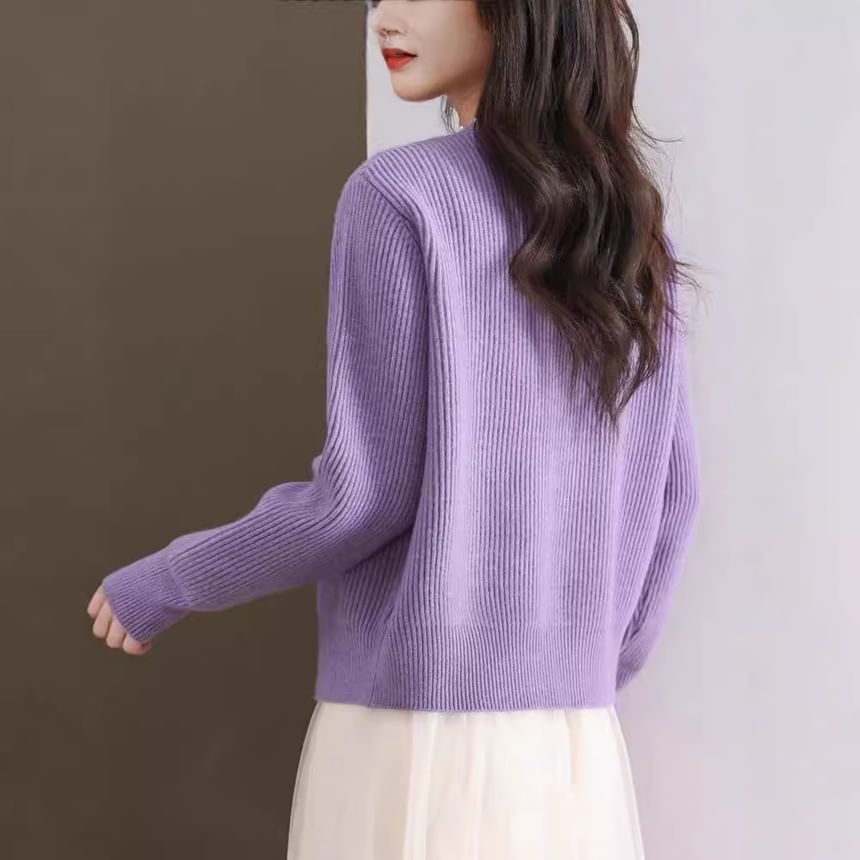 Beaded Open Front Knit Cardigan