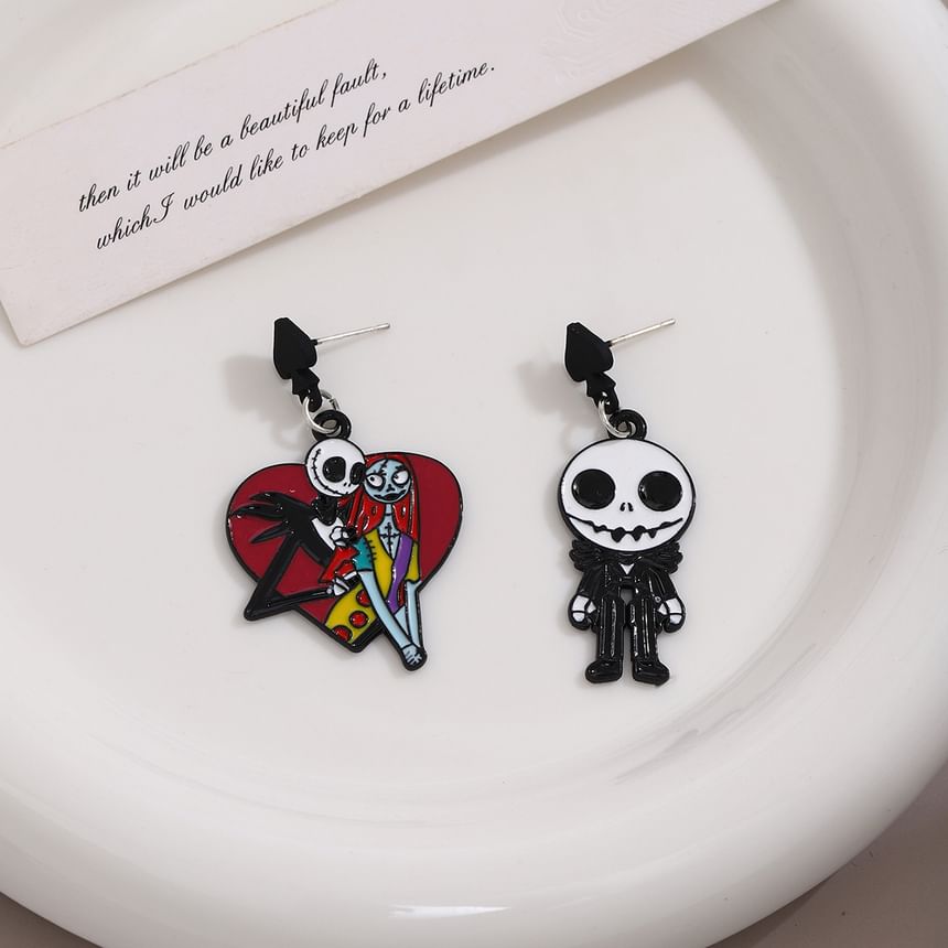 Halloween Cartoon Asymmetrical Alloy Drop Earring