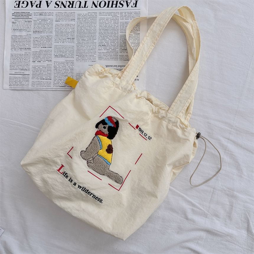 Cartoon Drawstring Shopper Bag