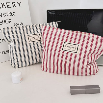 Striped Makeup Pouch