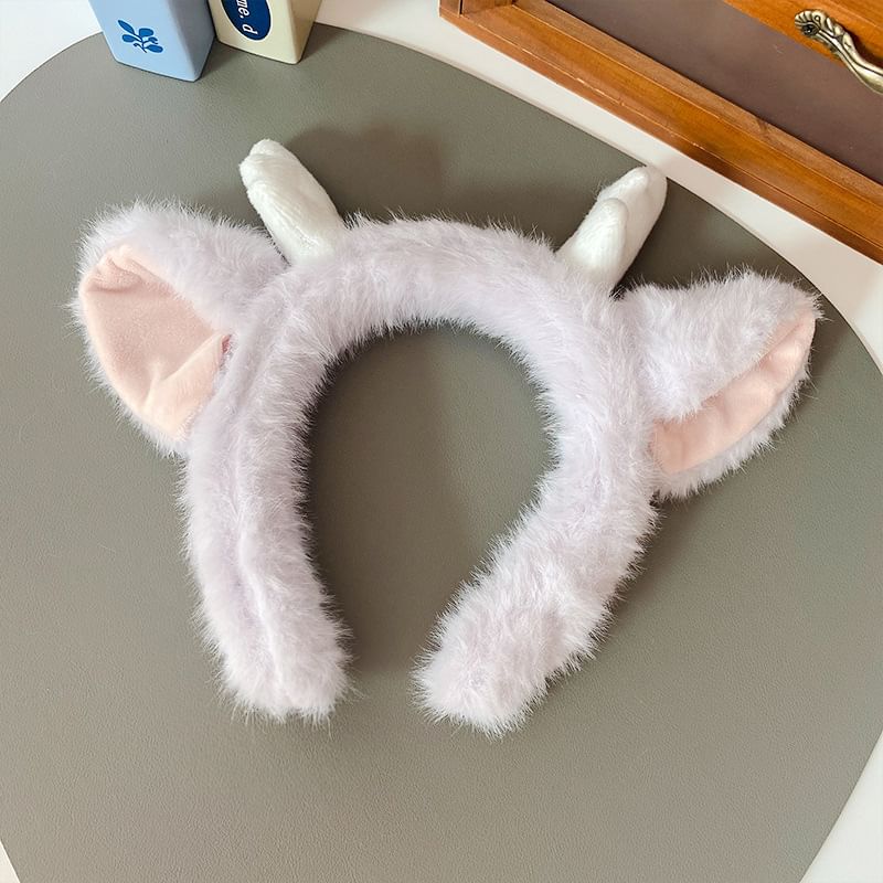 Antler Fleece Headband / Hair Tie