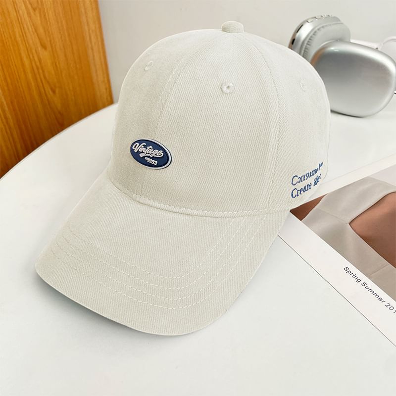 Lettering Applique Baseball Cap