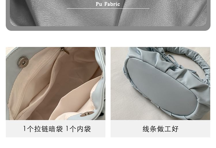 Bow Ruched Shoulder Bag