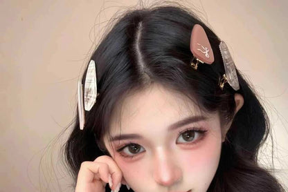 Set of 2: Bow Print Hair Clip