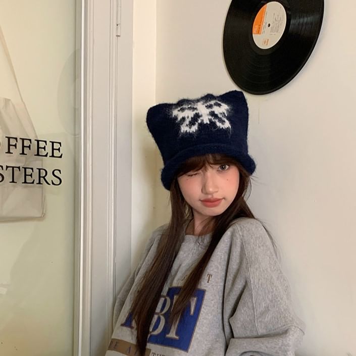 Butterfly Beanie Knit