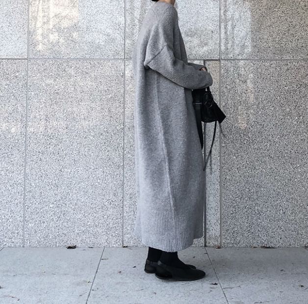 Open-Front Maxi Cardigan