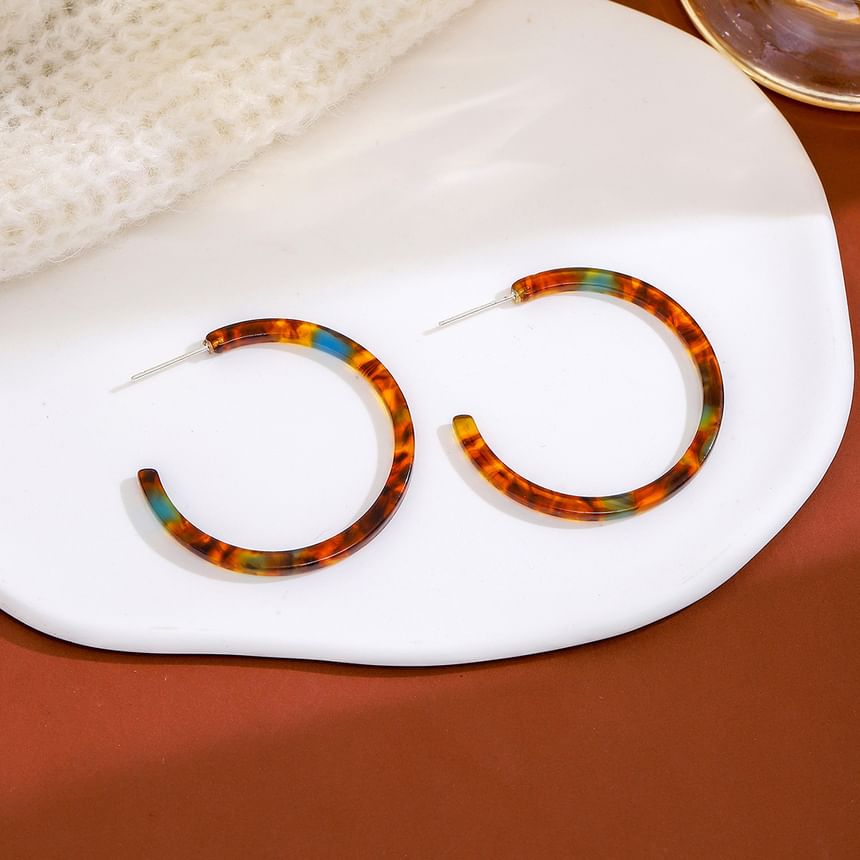 Acetate Open Hoop Earring