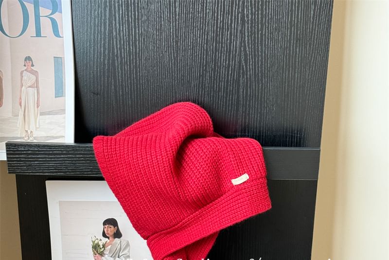 Knit Plain Bonnet Hat