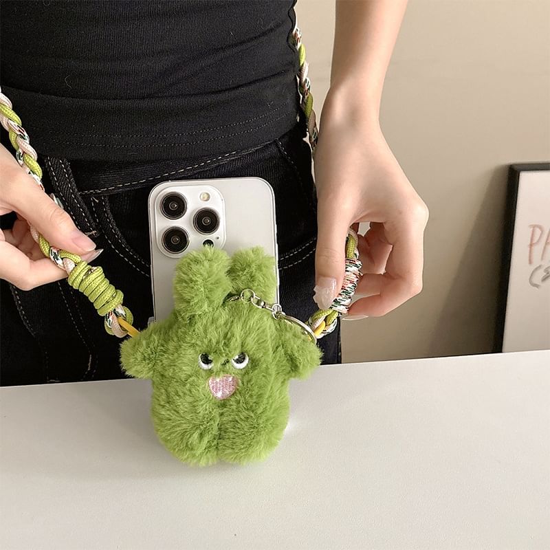 Phone Lanyard Plush Monster On Clip