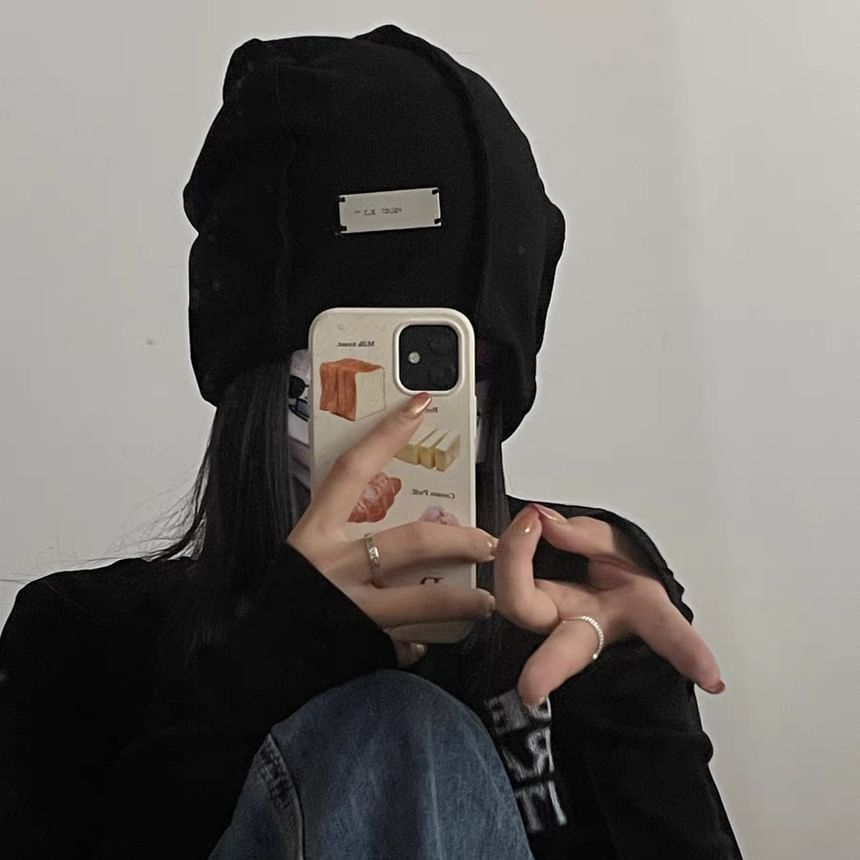 Ribbed / Beanie Panel Knit Plain