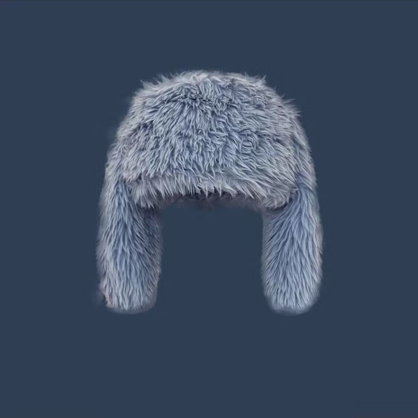 Rabbit Ear Plain Fluffy Hat