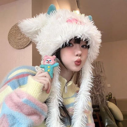 Cartoon Monster Fluffy Hat