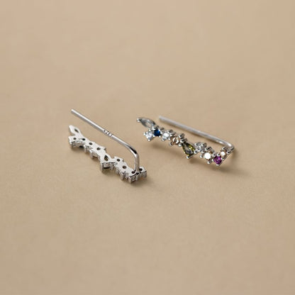 925 Sterling Silver Rhinestone Climber Earring