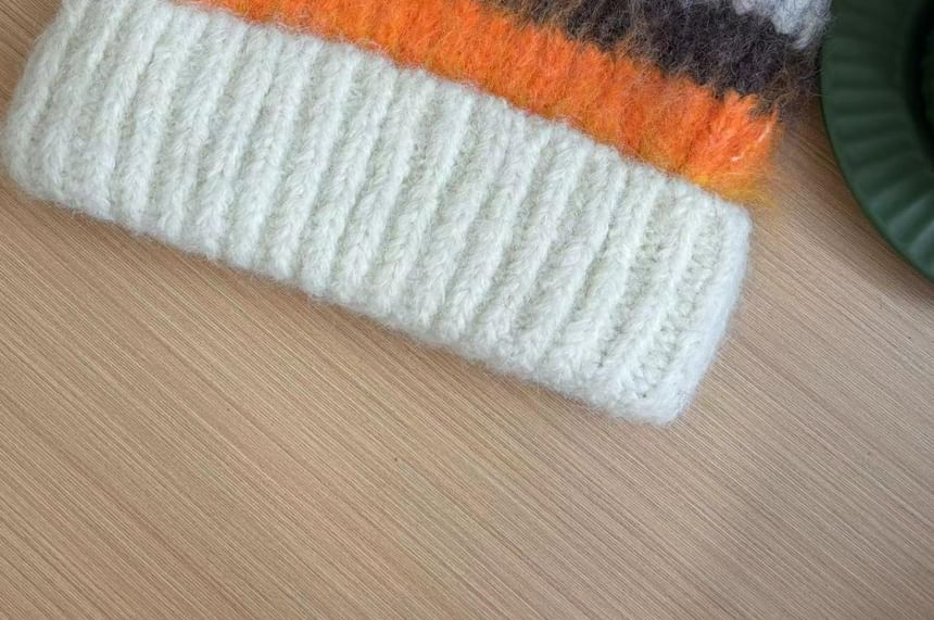 Cat Ear Color Block Beanie