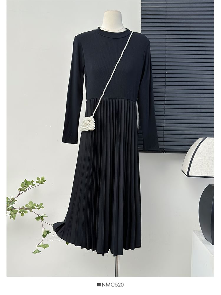 Set: Gingham Tweed Vest + Pleated A-Line Dress