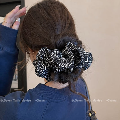 Dotted Fabric Scrunchie