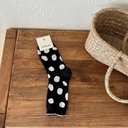 Dotted Frill Trim Socks