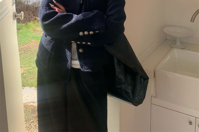 Tweed Button-Up Jacket