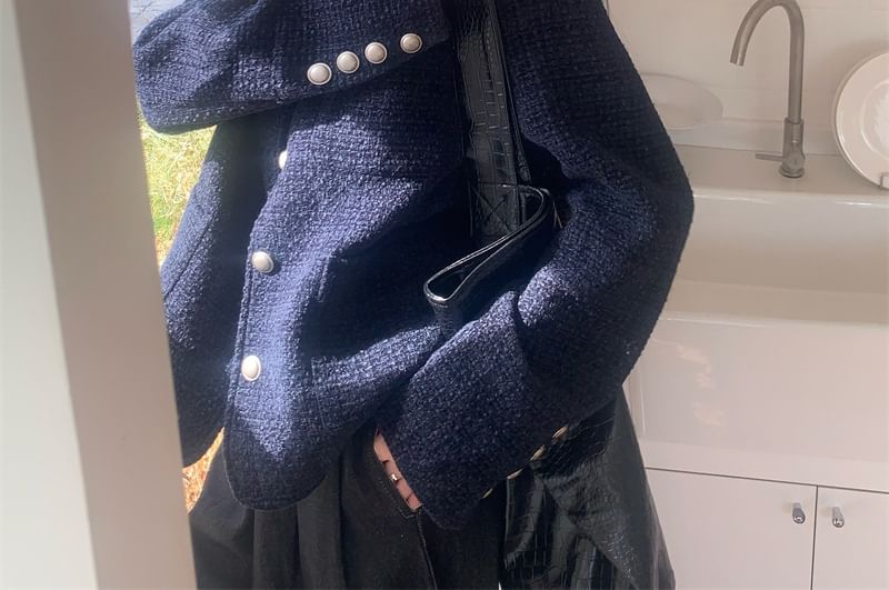 Tweed Button-Up Jacket