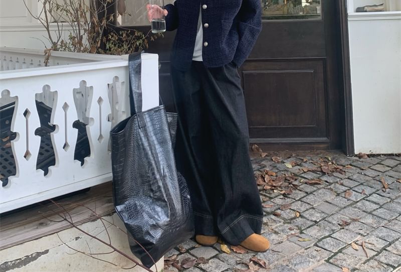 Tweed Button-Up Jacket