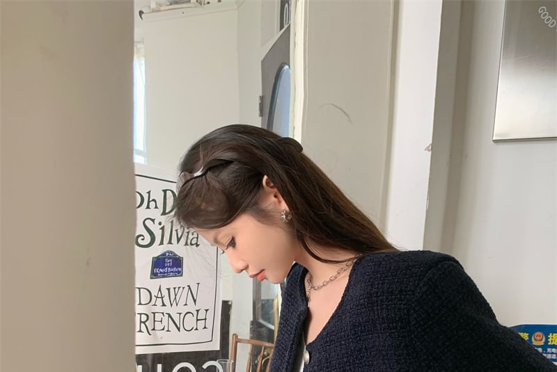 Tweed Button-Up Jacket