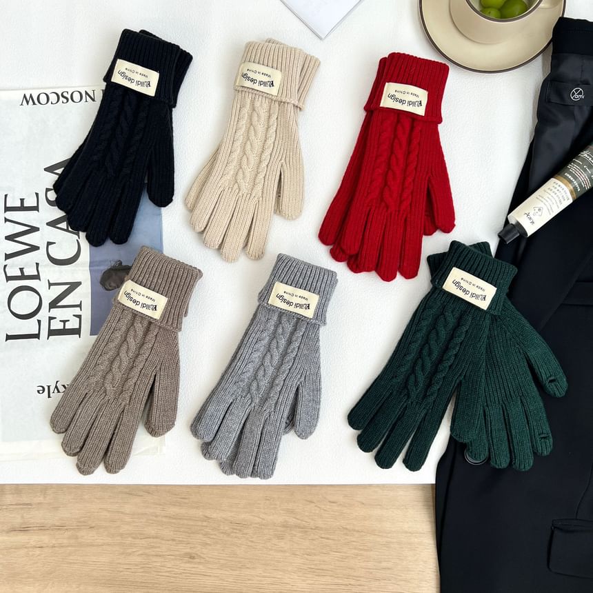 Balaclava Gloves / Set Knit Plain