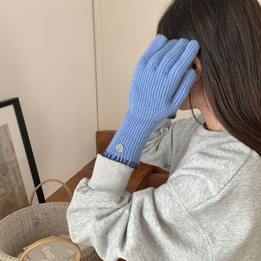 Gloves Knit Cuff Ribbed