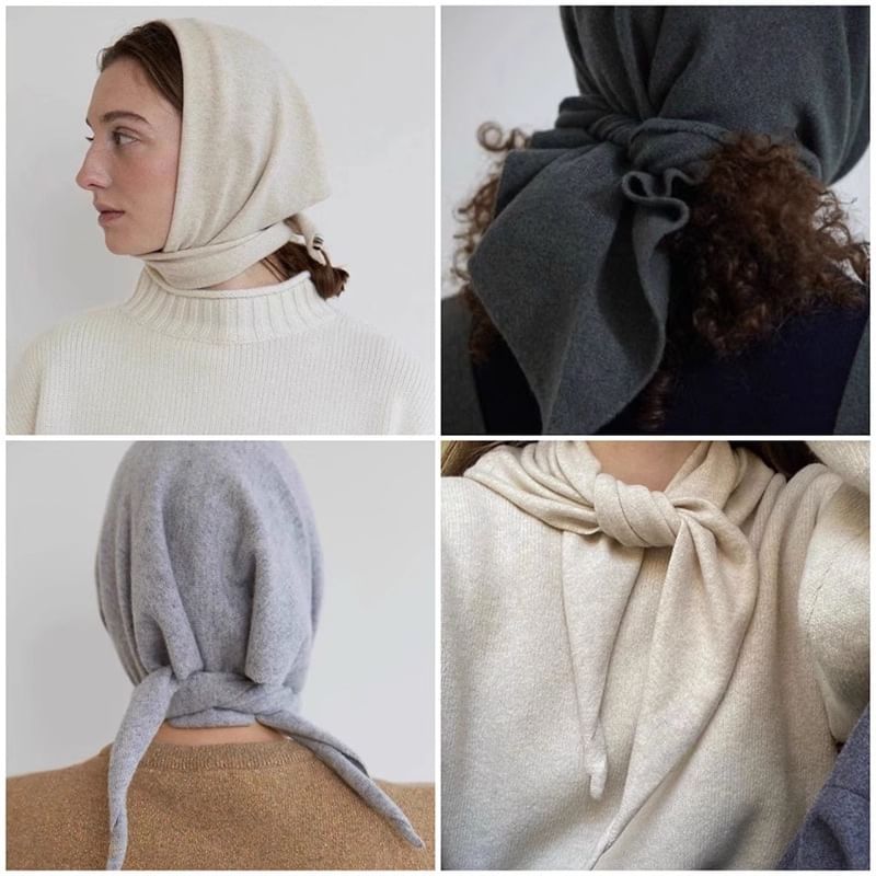 Triangle Wool Scarf Plain