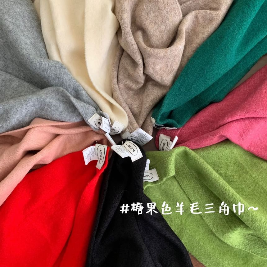 Triangle Wool Scarf Plain