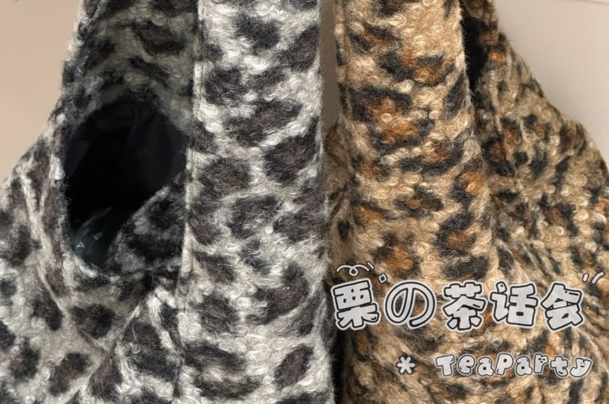 Fluffy Leopard Tote Bag