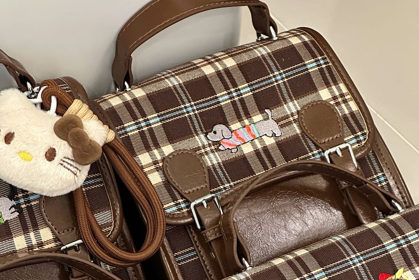 Plaid Flap Crossbody Bag