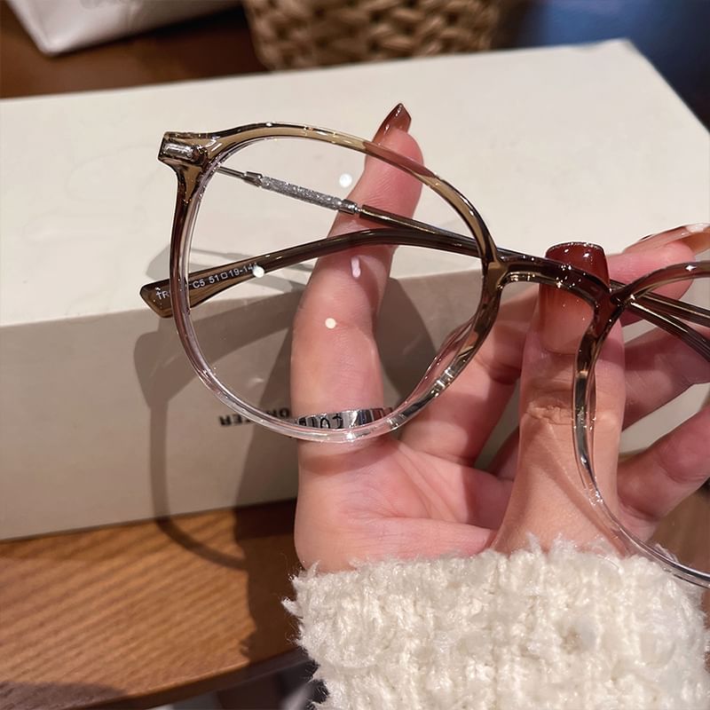 Light Blue Blocking Retro Glasses