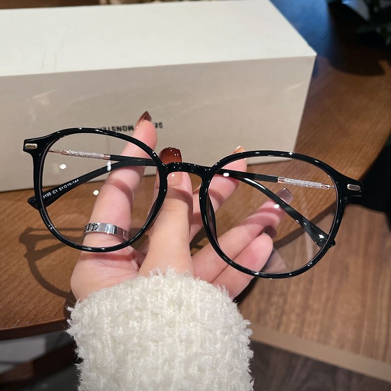 Light Blue Blocking Retro Glasses