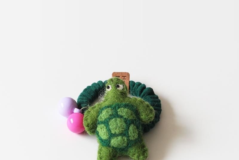 Turtle Felt Hair Tie