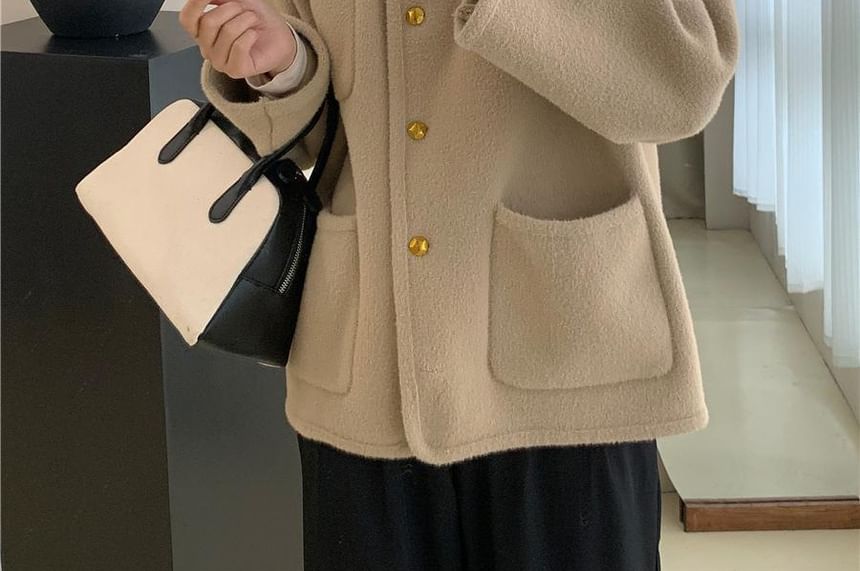 Round-Neck Wool Jacket
