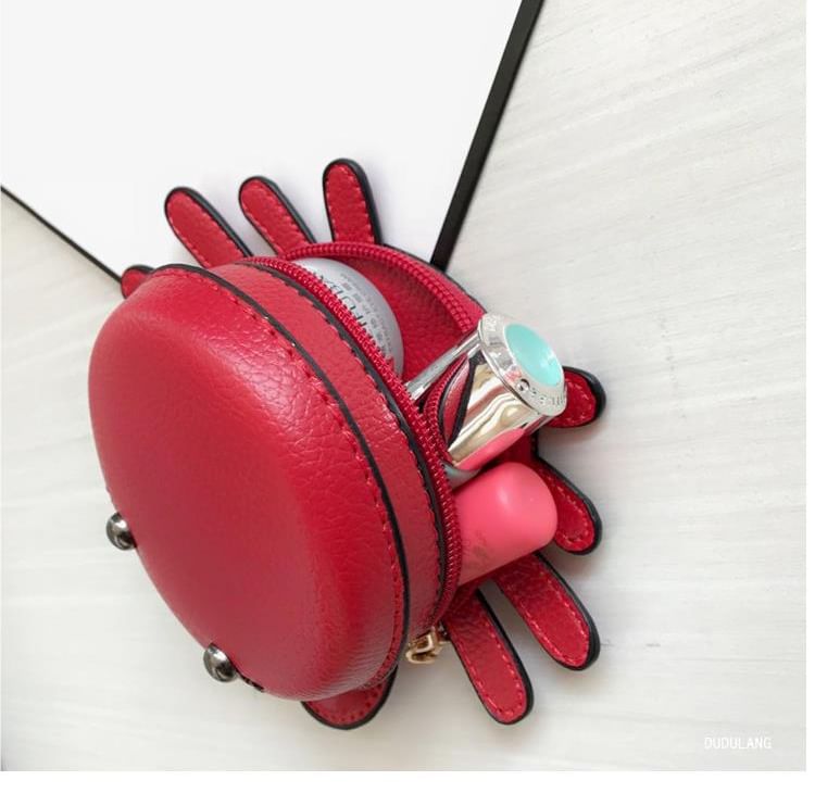 Coin Leather Faux Cartoon Crab Purse